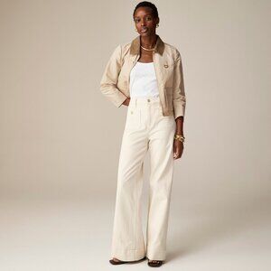 J. Crew Sailor Denim Trouser Womens 29 Beige Coastal Nautical Fishermancore NWT